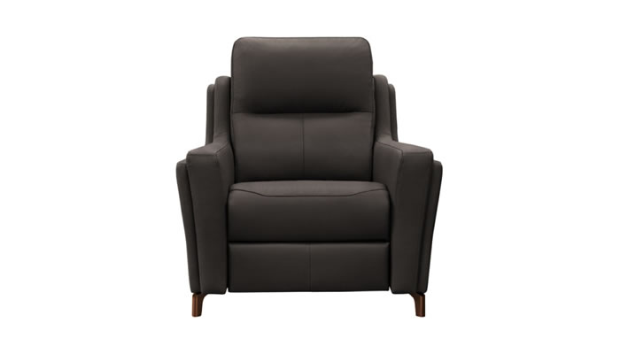 Parker Knoll Portland Armchair Como Black Leather Mahogany Leg